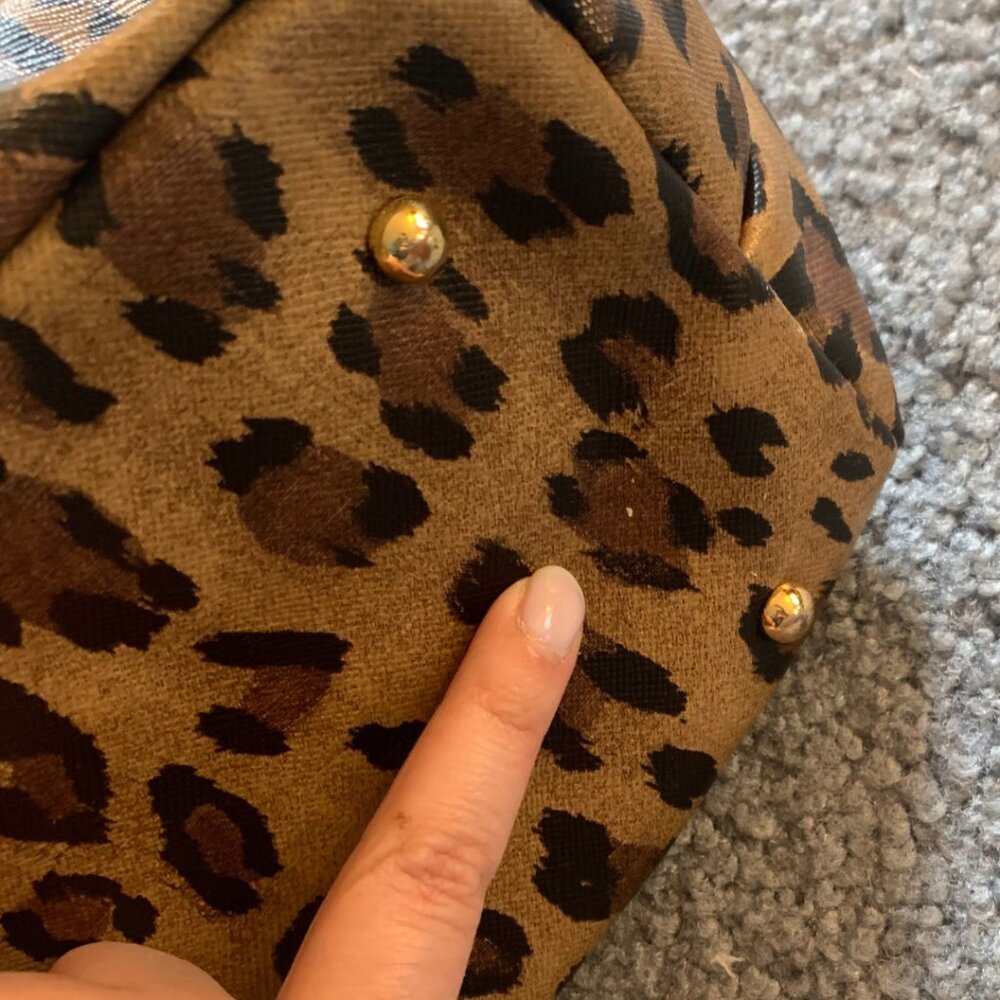 Lauren Ralph Lauren Leopard Print Tote Bag - Brown and Black - Picture 9 of 14